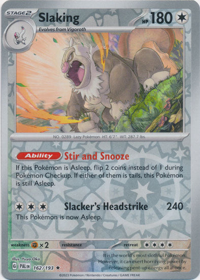 Slaking - 162/193 - Rare - Reverse Holo available at 401 Games Canada