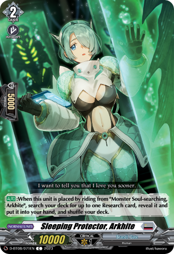 Sleeping Protector, Arkhite - D-BT08/071 - Common available at 401 Games Canada