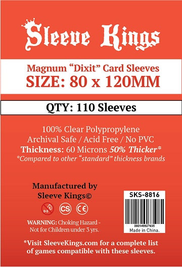 80 x 120 card sleeves 401 Games Canada - Sleeve Kings