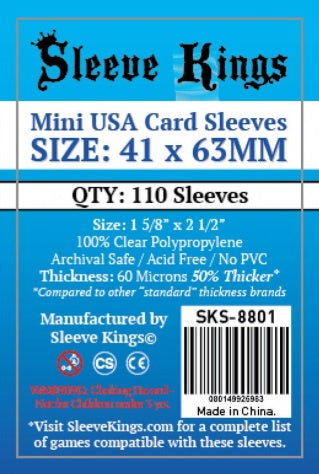 Sleeve Kings - 110ct Mini American 41mm x 63mm Sleeve available at 401 Games Canada