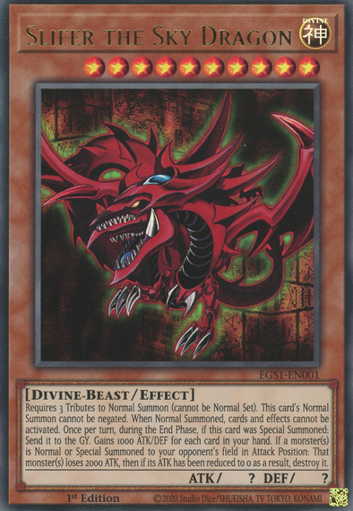 Slifer the Sky Dragon - EGS1-EN001 - Ultra Rare - 1st Edition available at 401 Games Canada