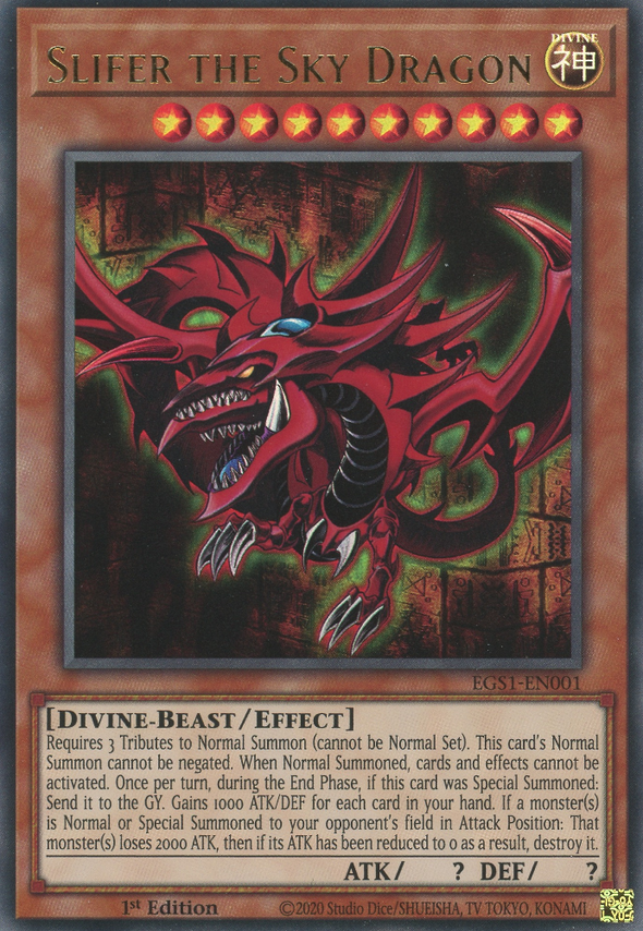 Slifer the Sky Dragon - EGS1-EN001 - Ultra Rare - 1st Edition available at 401 Games Canada