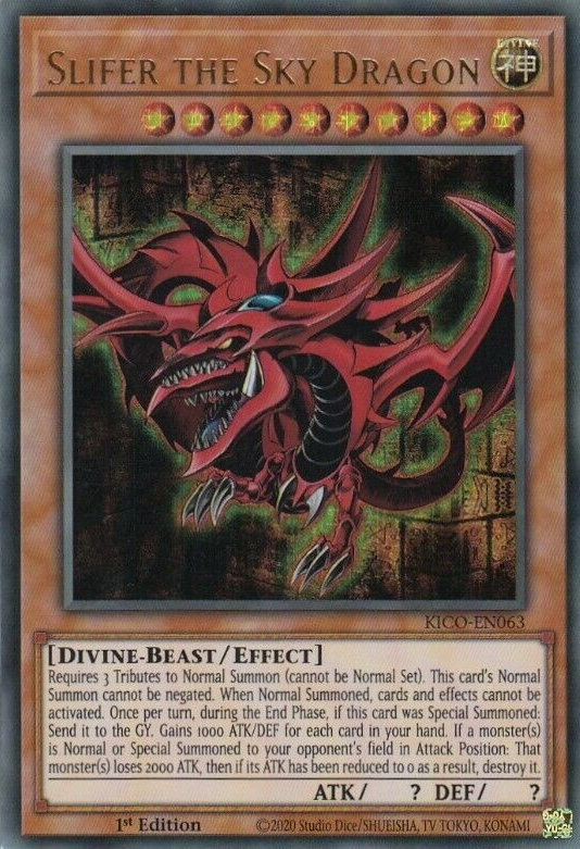 Slifer the Sky Dragon - KICO-EN063 - Ultra Pharaoh's Rare - 1st Edition available at 401 Games Canada