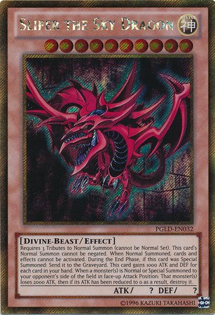 Slifer the Sky Dragon - PGLD-EN032 - Gold Secret Rare - Unlimited available at 401 Games Canada