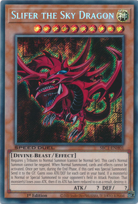 Slifer the Sky Dragon - SBC1-ENH01 - Secret Rare - 1st Edition available at 401 Games Canada