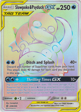 Slowpoke & Psyduck GX - 239/236 - Hyper Rare available at 401 Games Canada