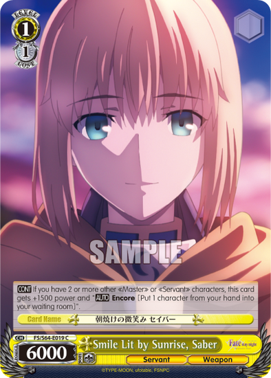 Smile Lit by Sunrise, Saber - FS/S64-E019 - Common available at 401 Games Canada