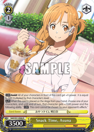 Snack Time, Asuna - SAO/S51-E006 - Rare available at 401 Games Canada