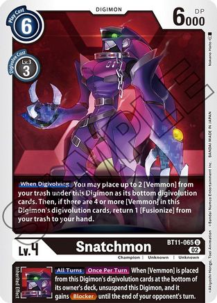 Snatchmon - BT11-065 - Uncommon available at 401 Games Canada