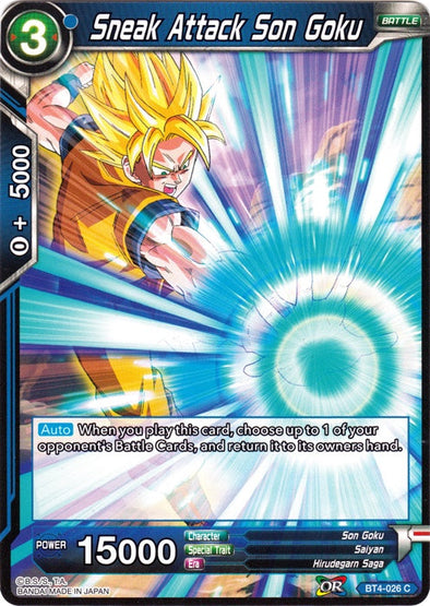 Sneak Attack Son Goku - BT4-026 - Common (Foil) available at 401 Games Canada