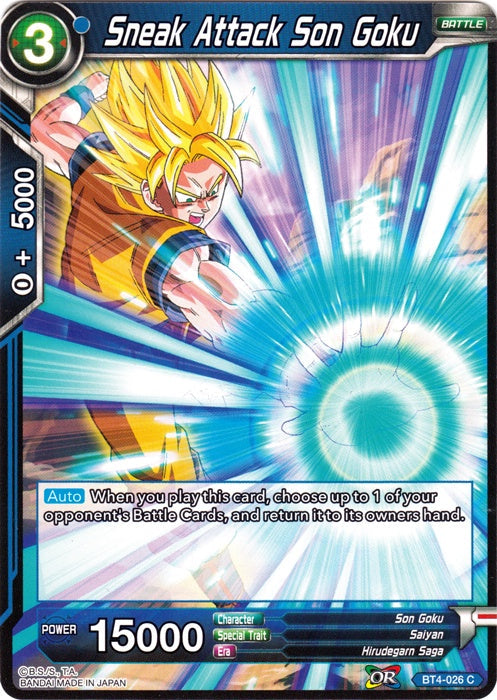 Sneak Attack Son Goku - BT4-026 - Common available at 401 Games Canada