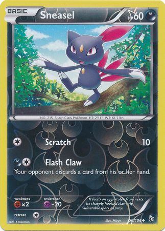 Sneasel - 50/106 - Uncommon - Reverse Holo available at 401 Games Canada