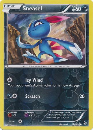 Sneasel - 51/106 - Common - Reverse Holo available at 401 Games Canada