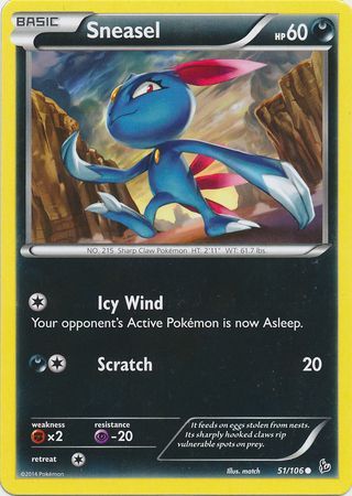 Sneasel - 51/106 - Common available at 401 Games Canada