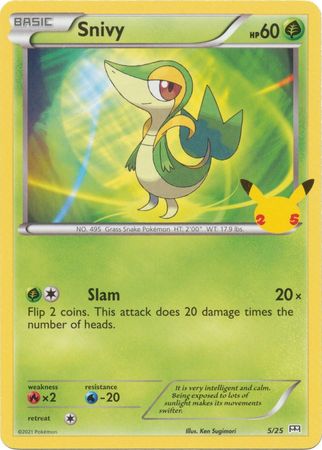 Snivy - 5/25 - 25th Anniversary Non-Holo - Promo available at 401 Games Canada