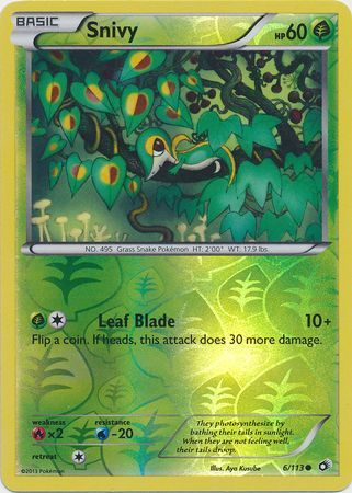 401 Games Canada - Snivy - 6/113 - Common - Reverse Holo 401 Games Canada - Snivy - 6/113 - Common - Reverse Holo