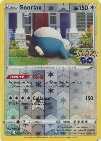 Snorlax - 055/078 - Holo Rare - Reverse Holo available at 401 Games Canada