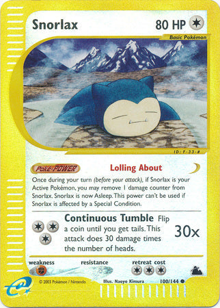 Snorlax - 100/144 - Common - Reverse Holo available at 401 Games Canada