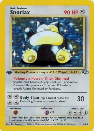 Snorlax - 11/64 - Holo - 1st Edition available at 401 Games Canada