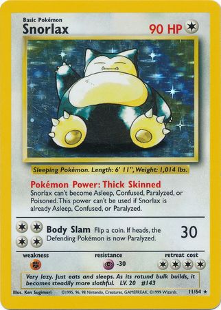Snorlax - 11/64 - Holo (No Set Symbol Misprint) available at 401 Games Canada