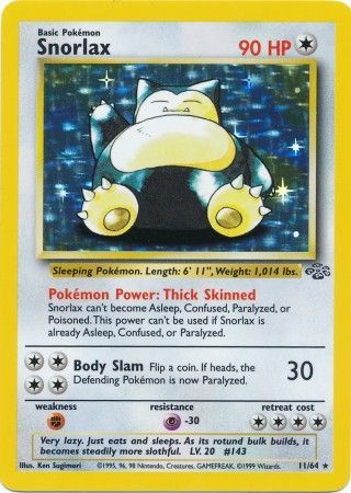 Snorlax - 11/64 - Holo - Unlimited available at 401 Games Canada