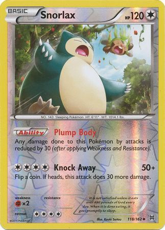 Snorlax - 118/162 - Uncommon - Reverse Holo available at 401 Games Canada