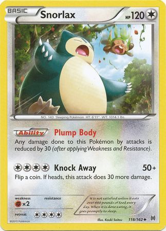 Snorlax - 118/162 - Uncommon available at 401 Games Canada