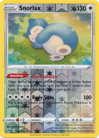 Snorlax - 131/185 - Holo Rare - Reverse Holo available at 401 Games Canada