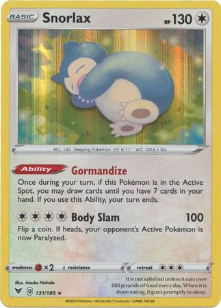 Snorlax - 131/185 - Holo Rare available at 401 Games Canada