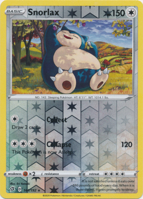 401 Games Canada - Snorlax - 141/192 - Rare - Reverse Holo 401 Games Canada - Snorlax - 141/192 - Rare - Reverse Holo