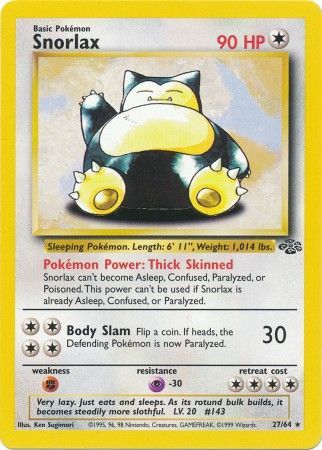 Snorlax - 27/64 - Rare - Unlimited available at 401 Games Canada