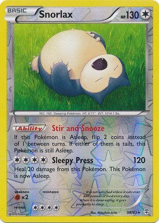 Snorlax - 58/83 - Rare - Reverse Holo available at 401 Games Canada