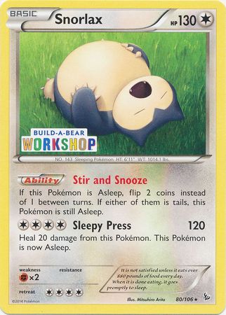 Snorlax - 80/106 - Promo - Build-A-Bear Workshop available at 401 Games Canada