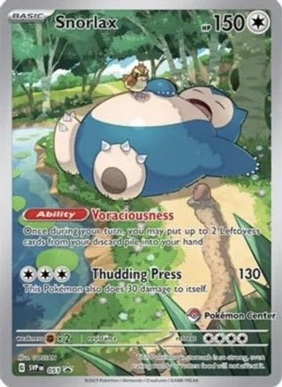 Snorlax (Pokemon Center Exclusive) - SVP051 - Illustration Rare Promo available at 401 Games Canada