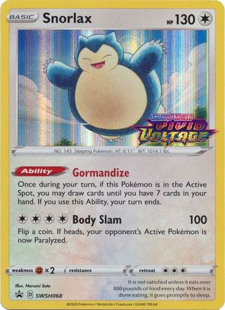 Snorlax - SWSH068 - Pre-Release Promo available at 401 Games Canada