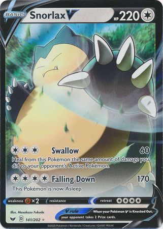 Snorlax V - 141/202 - Ultra Rare available at 401 Games Canada