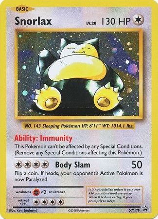 Snorlax - XY179 - Holo Promo available at 401 Games Canada