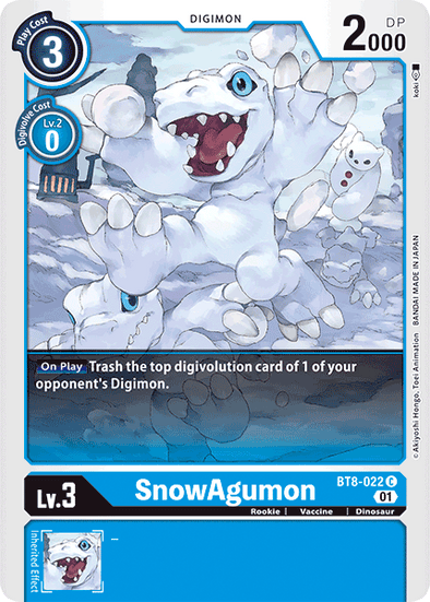 SnowAgumon - BT8-022 - Common available at 401 Games Canada