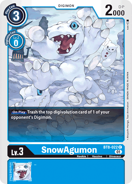 SnowAgumon - BT8-022 - Common available at 401 Games Canada