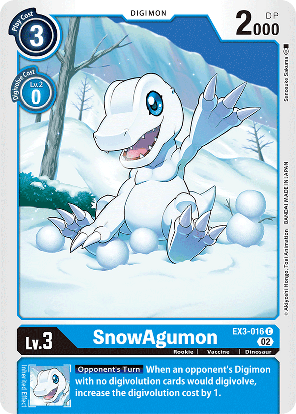 SnowAgumon - EX3-016 - Common available at 401 Games Canada