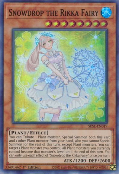 Snowdrop the Rikka Fairy - SESL-EN019 - Super Rare - 1st Edition available at 401 Games Canada