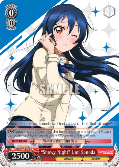 "Snowy Night" Umi Sonoda - LL/EN-W02-E088 - Common available at 401 Games Canada