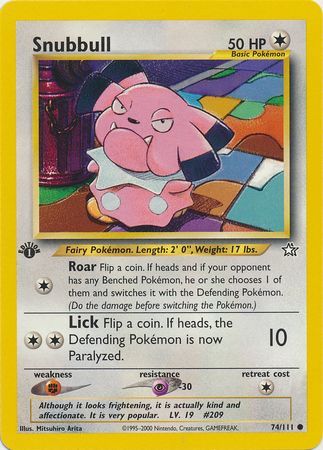 Snubbull - 74/111 - Common - 1st Edition available at 401 Games Canada