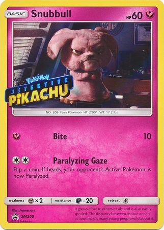 Snubbull - SM200 - Detective Pikachu Stamp - Promo available at 401 Games Canada