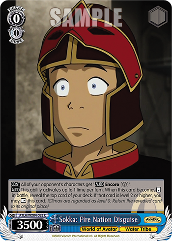 Sokka: Fire Nation Disguise - ATLA/WX04-E093 - Common available at 401 Games Canada