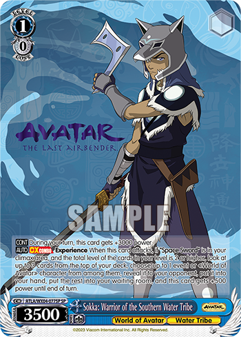 Sokka: Warrior of the Southern Water Tribe - ATLA/WX04-E077SP - Special Rare available at 401 Games Canada