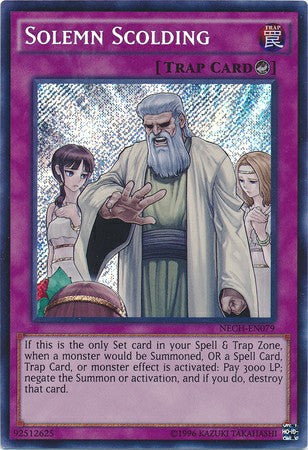 Solemn Scolding - NECH-EN079 - Secret Rare - Unlimited available at 401 Games Canada