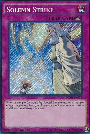 Solemn Strike - BOSH-EN079 - Secret Rare - 1st Edition available at 401 Games Canada