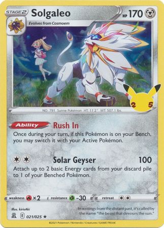 Solgaleo - 021/025 - Holo Rare available at 401 Games Canada