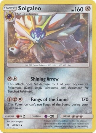 pokemon cards golden solgaleo 401 Games Canada - Solgaleo - 87/145